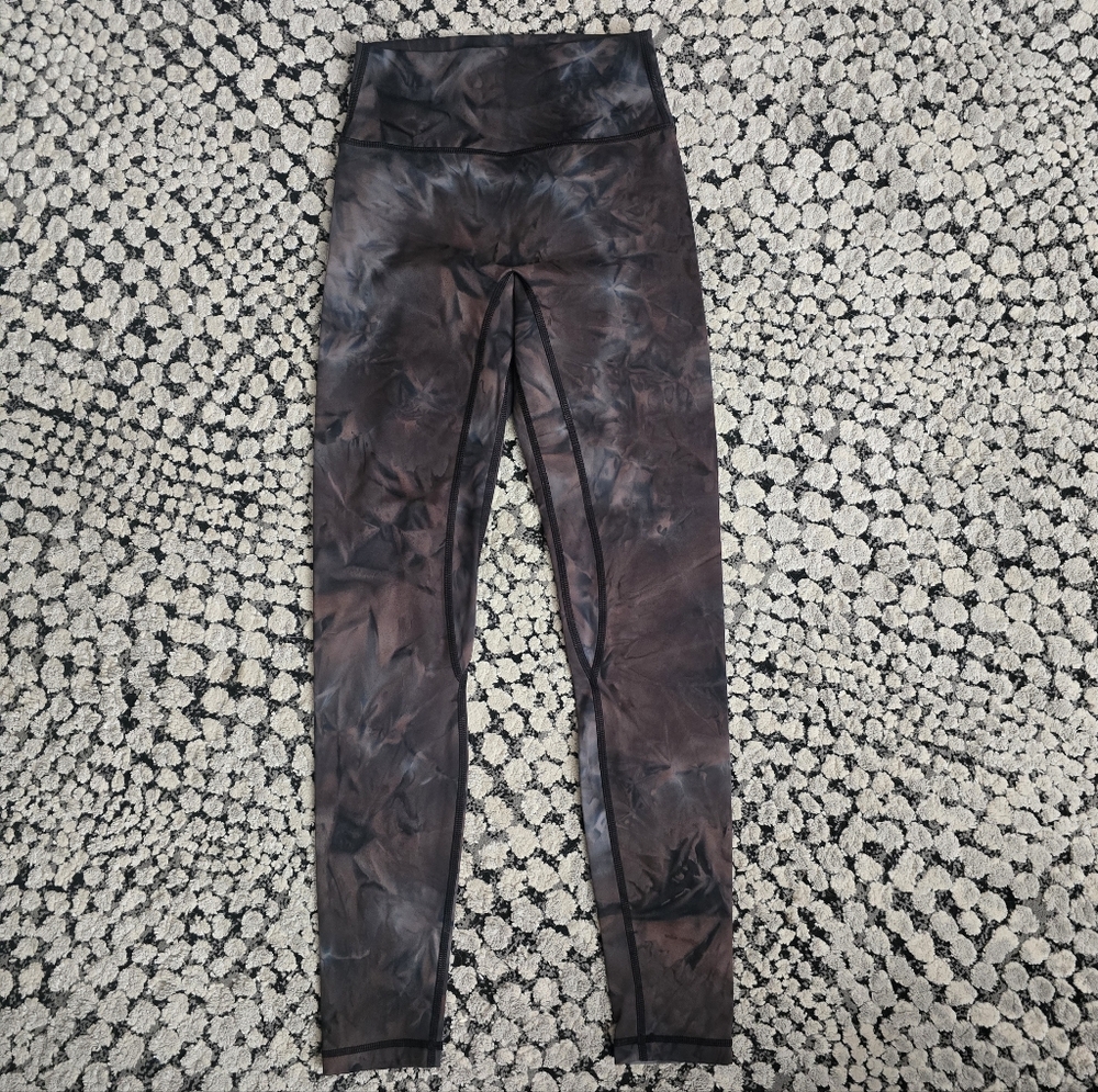 Til You Collapse Effortless Scrunch Legging Black Tie Dye XS